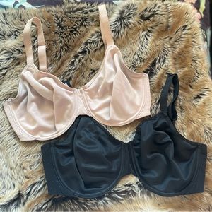 Wacoal Tshirt bras Lot of 2 colors black & nude size 36DDD